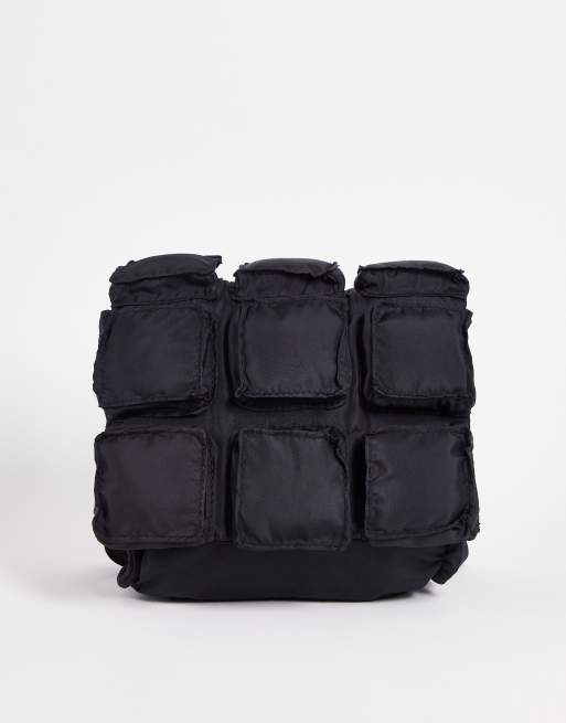 Bolso tipo cámara negro acolchado de ASOS DESIGN 