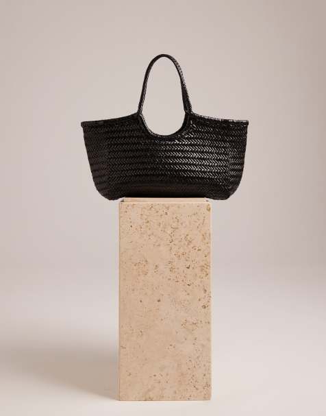 Bolso tipo cesta negro con diseño entretejido Nantucket de Dragon Diffusion - view 1