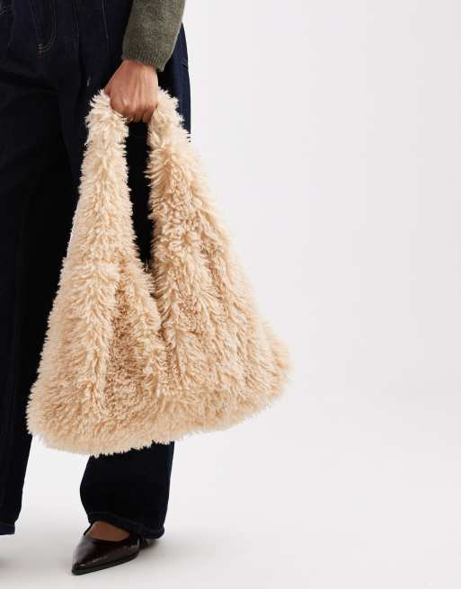 Bolso tote beis flexible de piel sintética de Glamorous, 3 de 4