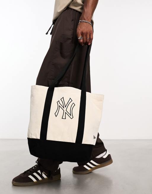  Bolso tote blanco con diseño de NY premium de New Era