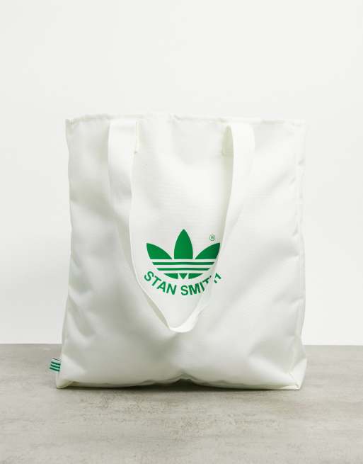 Bolso tote blanco con logo estampado Stan Smith de adidas Originals