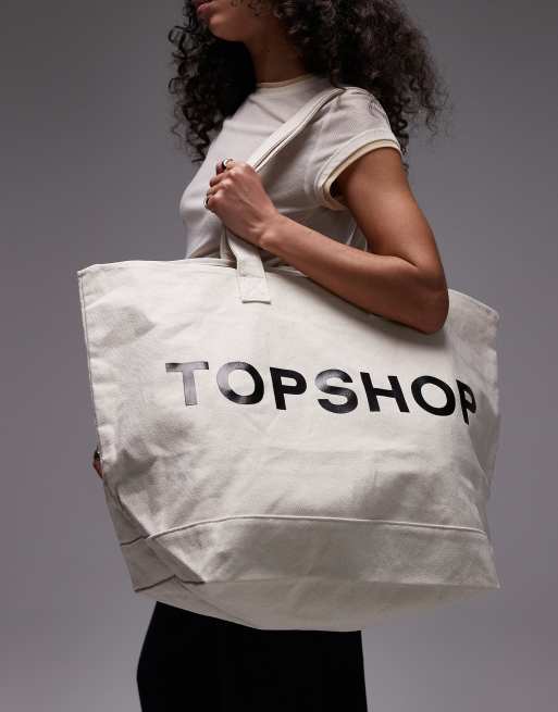 Bolso tote blanco de Topshop
