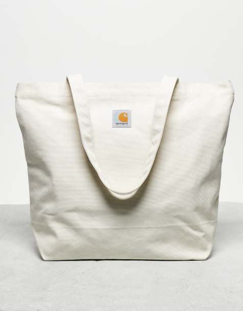 Bolso tote blanco hueso con diseño gráfico de lona de Carhartt WIP - view 1