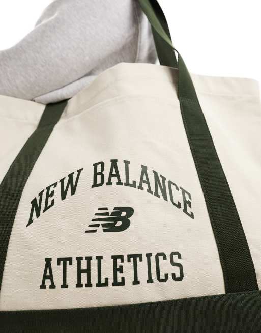 Bolso tote blanco hueso y verde Athletics de New Balance, 3 de 4