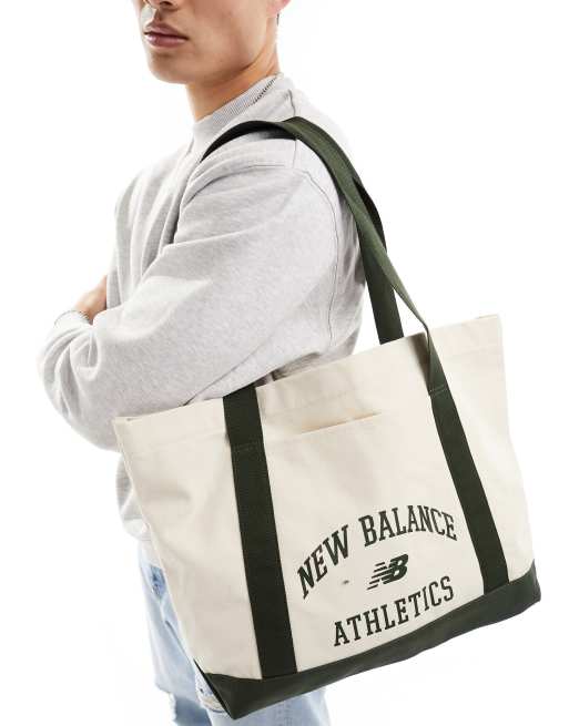 Bolso tote blanco hueso y verde Athletics de New Balance, 4 de 4