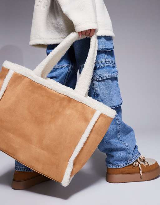 Bolso tote color tostado de antelina de Weekend Collective, 2 de 4