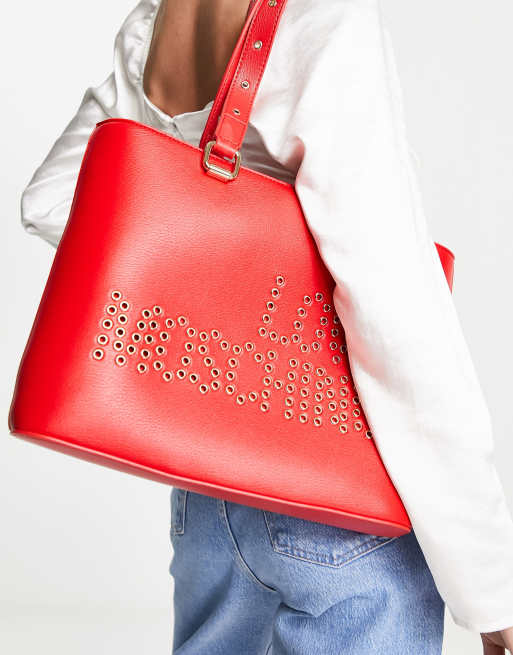 Bolso tote con logo en rojo de Love Moschino, 2 de 4