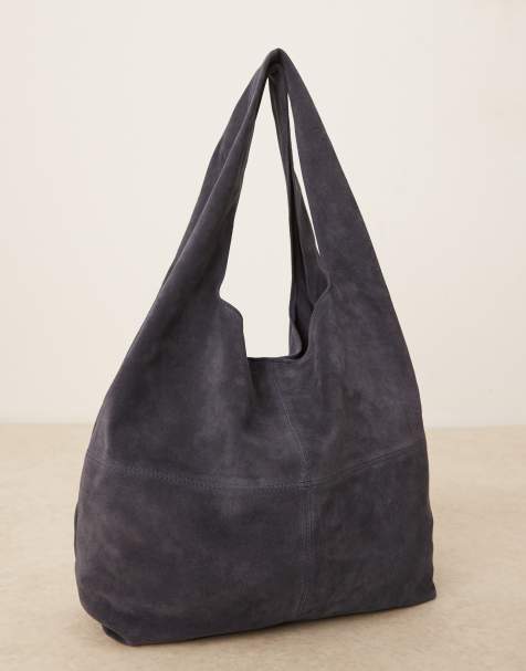 Bolso tote de hombro azul oscuro holgado de ante Dalliea de Becksondergaard - view 1