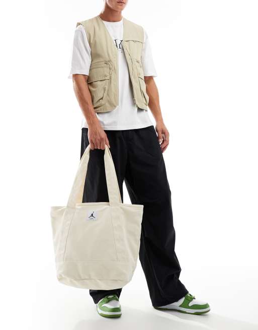 Bolso tote de viaje beis de Jordan, 3 de 4