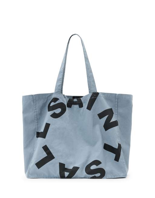 Bolso tote grande azul lavado a la piedra Tierra de AllSaints