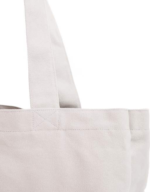 Bolso tote grande blanco hueso de lona de My Accessories, 3 de 4