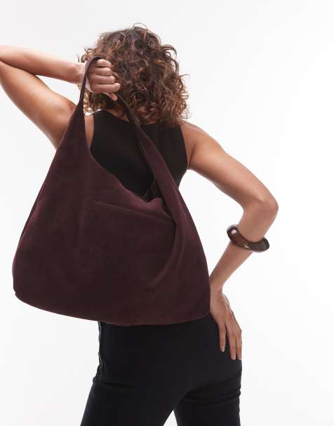 Bolso tote grande burdeos de ante de & Other Stories - view 1