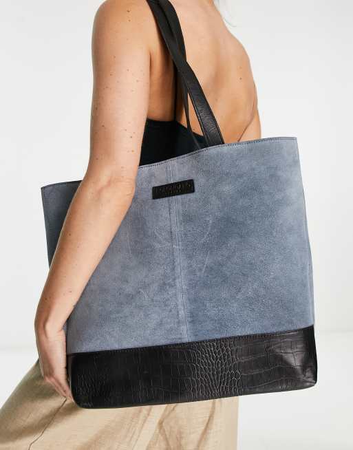 Bolso tote grande gris azulado Vivienne de Bolongaro Trevor