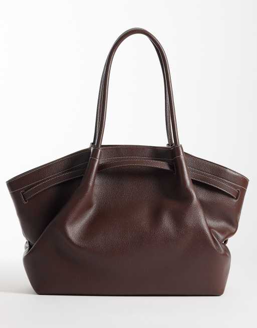 Bolso tote grande marrón oscuro Hana de JW PEI, 4 de 4