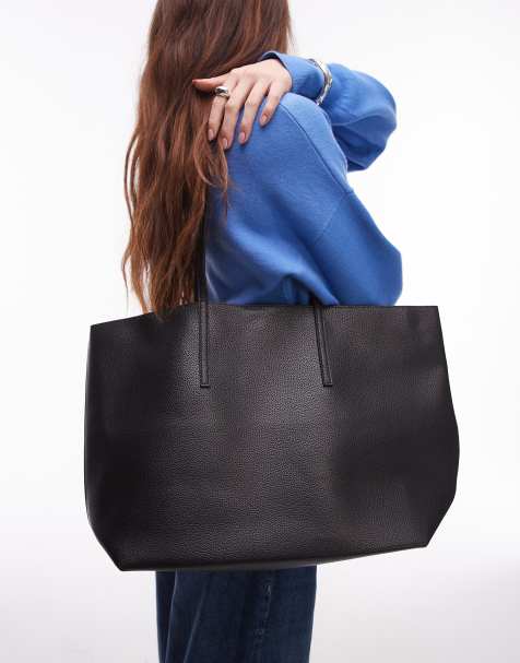 Bolso tote grande negro de Mango - view 1