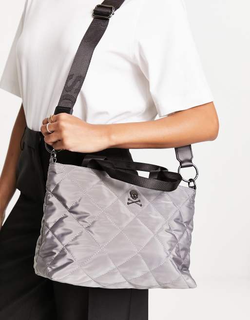 Bolso tote gris acolchado Day de Scalpers ASOS