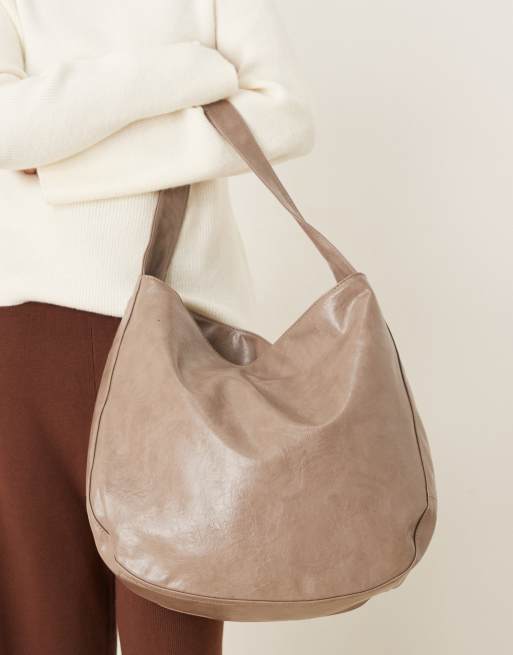 Bolso tote gris semicircular de ASOS DESIGN, 4 de 4