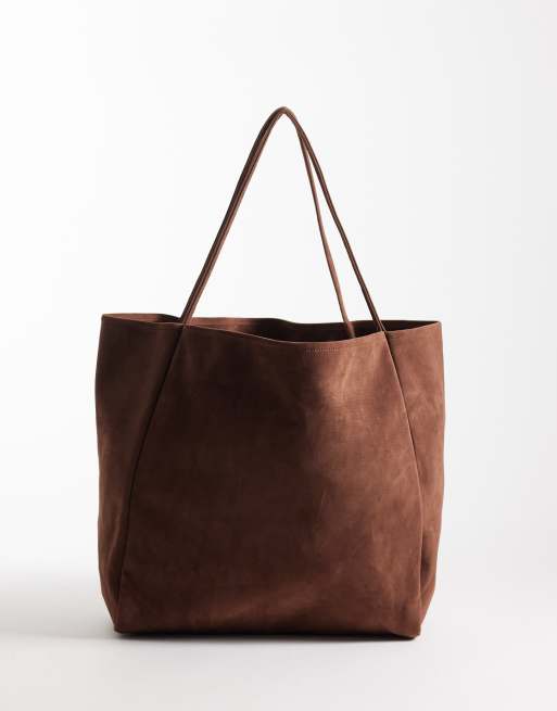 Bolso tote marrón de antelina de JJXX, 4 de 4