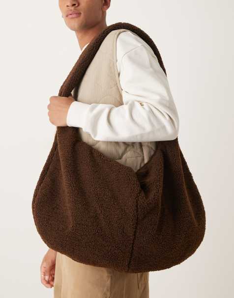 Bolso tote marrón de tejido mullido de ASOS DESIGN - view 1