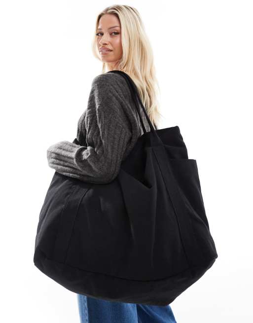 tote bolsos extra grandes Bolso tote muy grande de lona gruesa de ASOS DESIGN ASOS