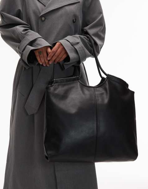 Bolso tote negro acolchado de cuero premium de & Other Stories - view 1