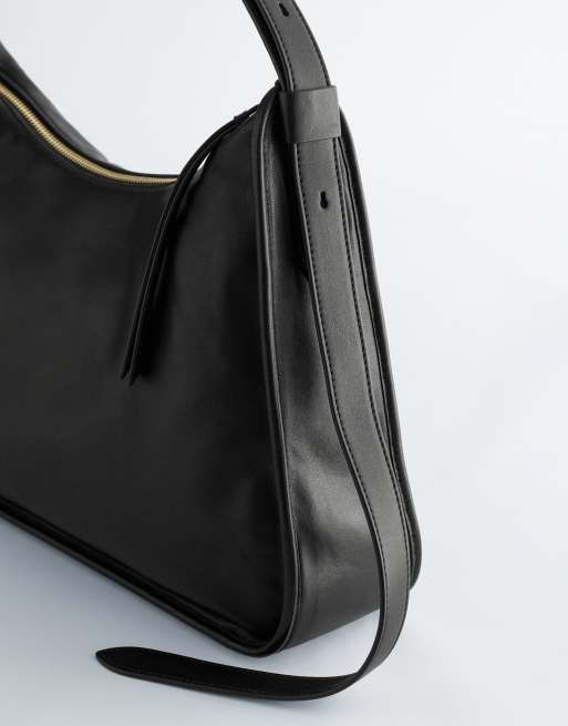 Bolso tote negro de cuero premium de & Other Stories, 2 de 4