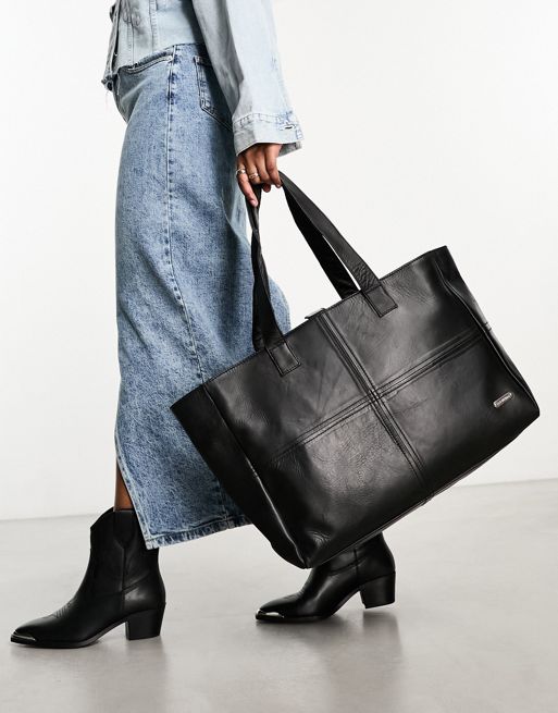 Saint Laurent bolso tipo sobre de Yves Saint-Laurent Negro Cuero
