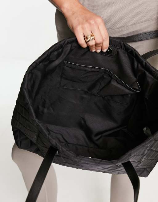 Bolso tote negro guateado de ELLE Sport, 4 de 4
