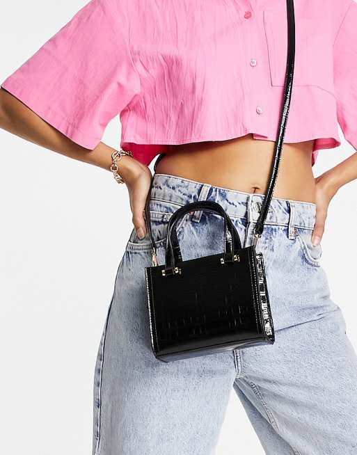 Bolso tote negro extragrande con cartera extraíble de cuero sintético de  ASOS DESIGN