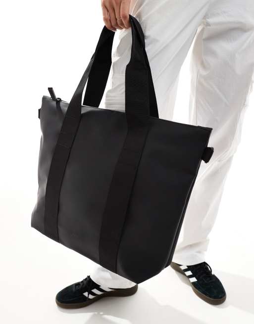 Bolso tote pequeño negro unisex impermeable 14160 de Rains, 3 de 4