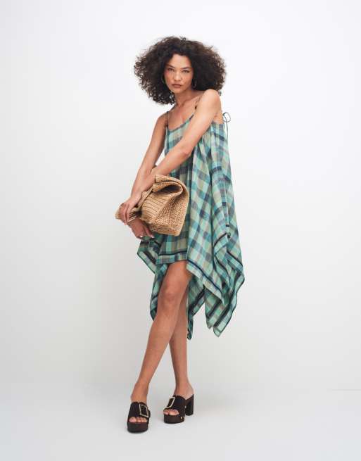 Bolso tote playero de hombro beis de paja de South Beach, 2 de 7