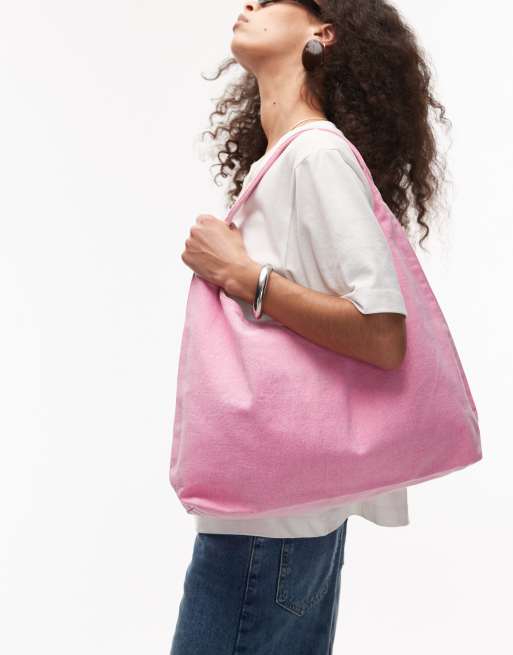 Bolso tote vaquero grande rosa lavado de & Other Stories