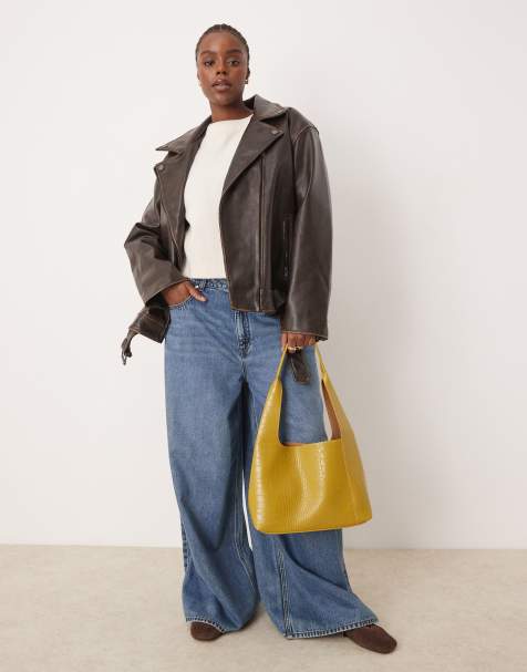 Bolso tote verde lima efecto piel de cocodrilo de Glamorous - view 1