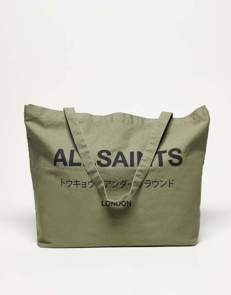 Bolso tote verde nori unisex de estilo shopper Underground de AllSaints - view 1