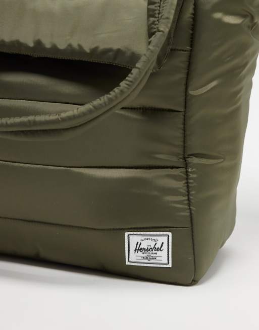 Bolso tote verde oscuro acolchado Retreat de Herschel Supply Co, 2 de 3