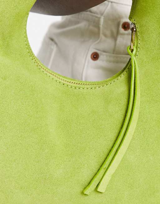 Bolso verde lima de ante de Other Stories ASOS