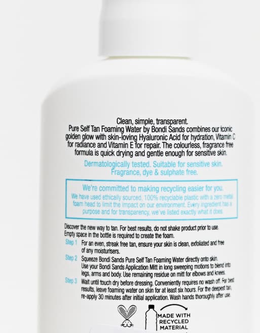 Bondi Sands Pure Self Tan Foaming Water Light/Medium 200ml, 2 of 4