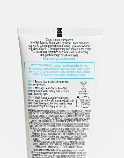 Bondi Sands – Pure Self Tanning Sleep Mask 75ml – Brun utan sol-ansiktsmask för natten, 4 av 4