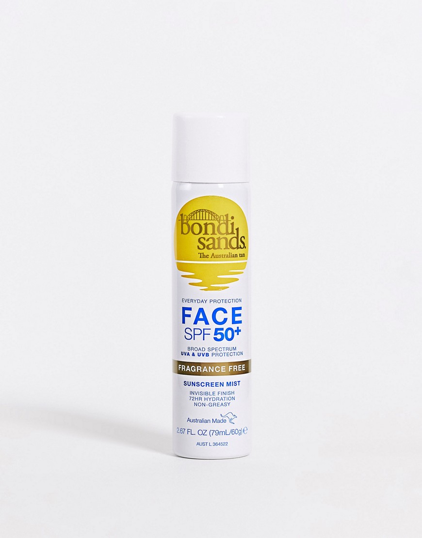 Bondi Sands SPF 50+ Fragrance Free Face Mist 60g-No colour