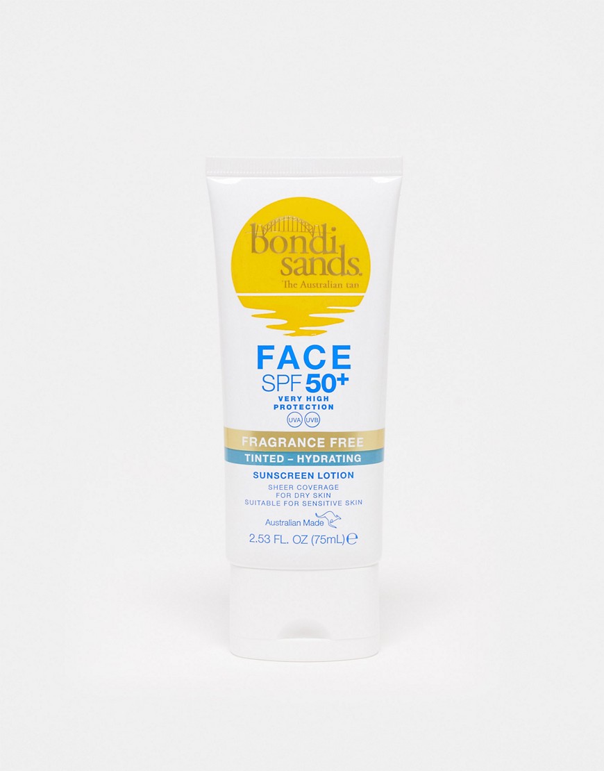Bondi Sands SPF 50+ Fragrance Free Hydrating Tinted Face Lotion 75ml-No colour