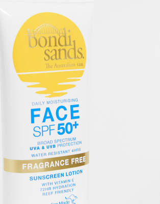 bondi sands fragrance free sunscreen face lotion spf50 