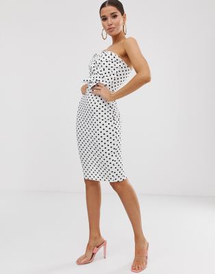 boohoo black and white polka dot dress