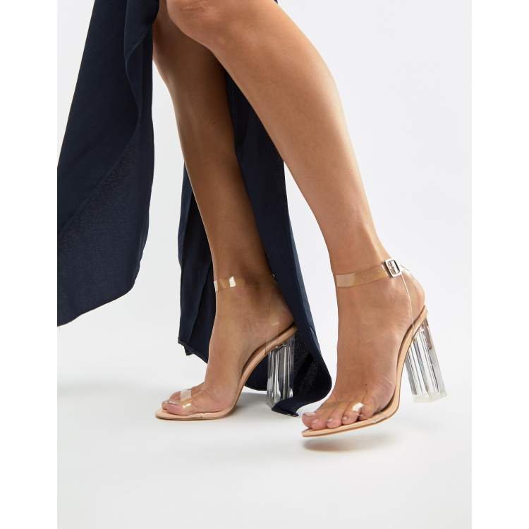 Clear barely hot sale there sandals