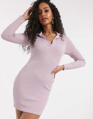 white polo neck dress