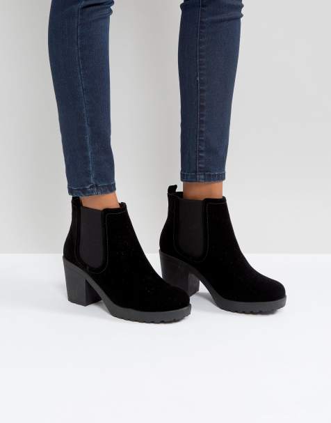 Boohoo - Bottines chelsea à gros talons