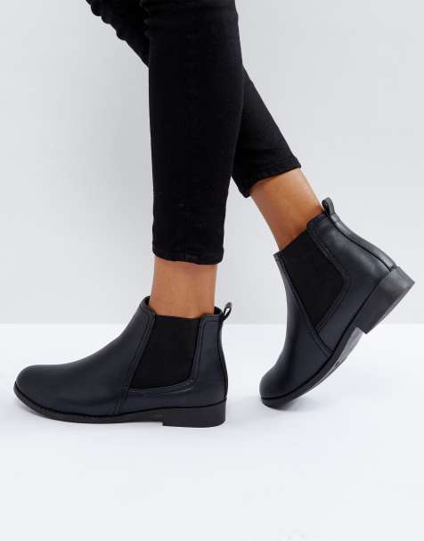 Boohoo - Bottines Chelsea plates - Noir