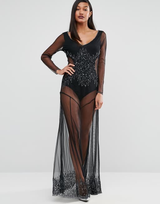 Boutique beaded 2024 maxi dress