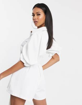 boohoo white playsuit