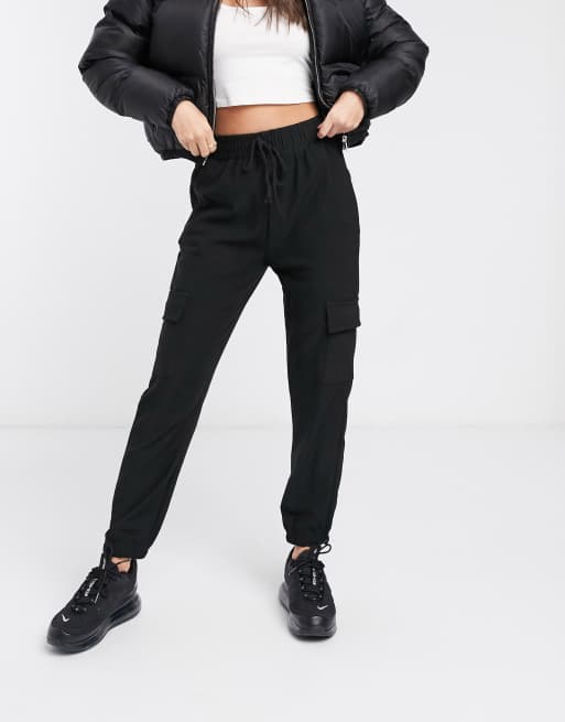 Shoptagr Boohoo Cargo Joggers In Black By Boohoo