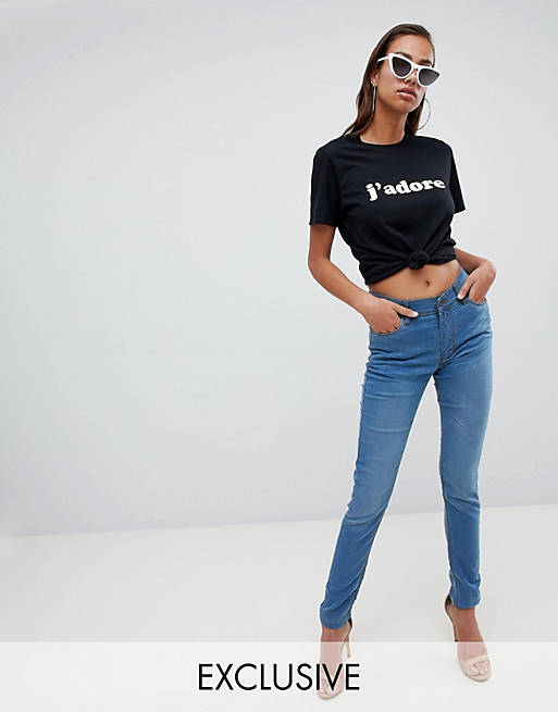 Boohoo exclusive high rise skinny jeans